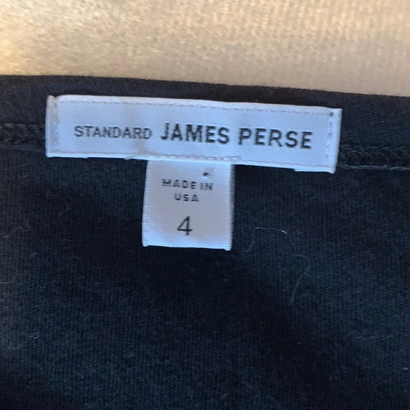 Standard James Perse long sleeve color block  ruched gray dress sz 4 /XL cotton - Picture 7 of 11